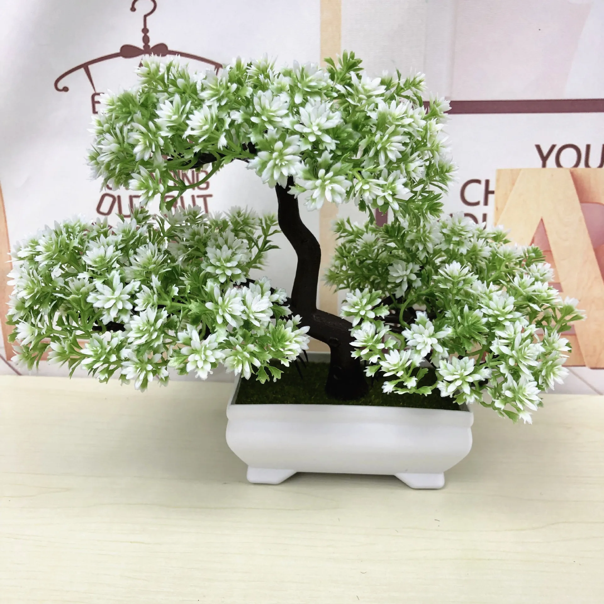 

Ganoderma Tree Lotus Pine Tree Simulation Flower Artificial Plant Bonsai Fake Green Pot Plants Ornaments Home Decor Craft