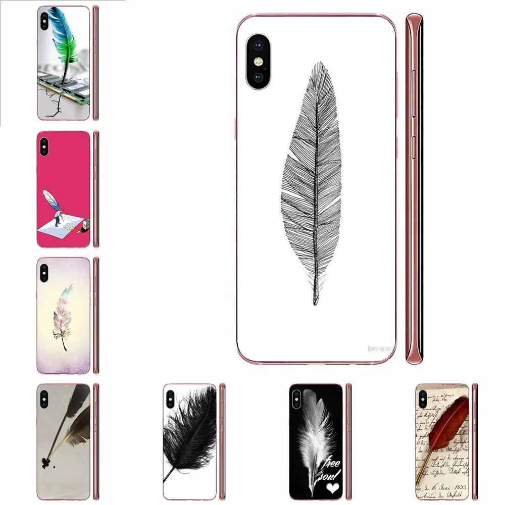 Чехол-накладка с перьями для Xiaomi Mi CC9 CC9E 9T mi10 mi9 mi8 note 9 10 pro lite SE A1 A2 A3 | Мобильные