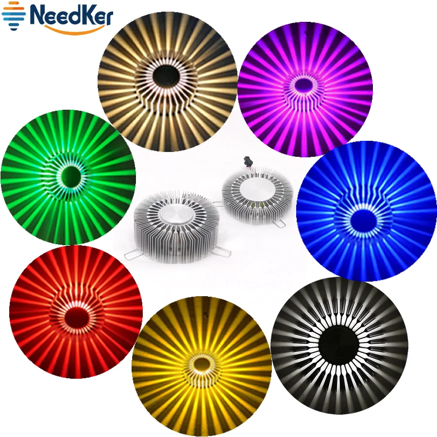 3W 5W LED Wall Light Sunflower Modern AC85-265V Indoor Decorative Lamp for Bar/KTV/Bedroom White Yellow Red Green Blue Purple led wall lamp wall sconces light wall lamp