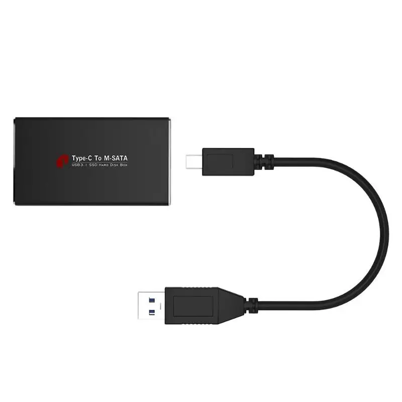 Тип C к mSATA твердотельный накопитель адаптер USB 3,1 SSD жесткий диск корпус мобильный корпус внешний твердотельный жесткий диск коробка