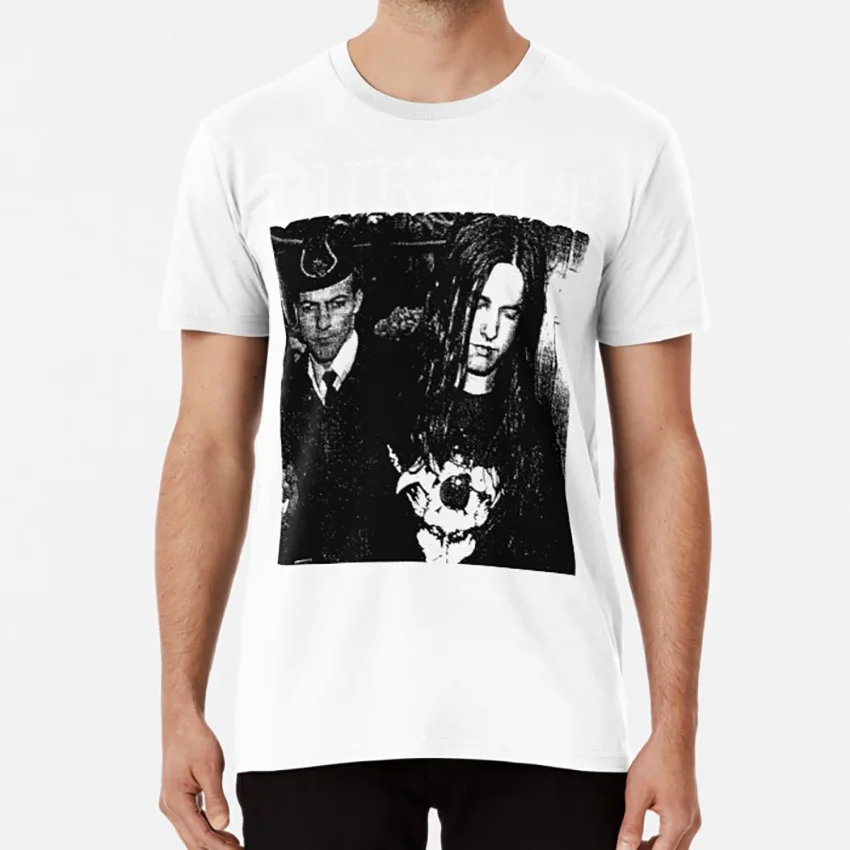 Бурзум корт футболка Burzum bathory gorgoroth darkthrone Темный трон черный металл dsbm норвежский черный металл varg - Цвет: Белый