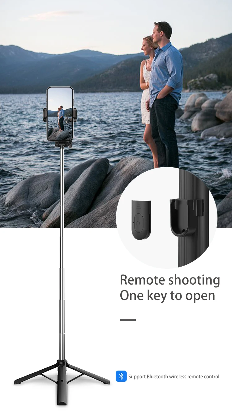 Portable Mini Selfie Stick Tripod 360 Rotation 155CM Handheld Gimbal Monopod For Smartphone Tablet