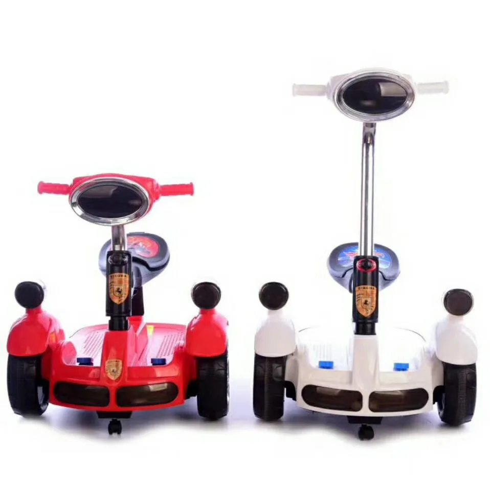 

Children's Electric Balance Car Four Wheels with Remote Control Light Music RC Motorcycle Bicycle Educational Toys Girl Boy Toys