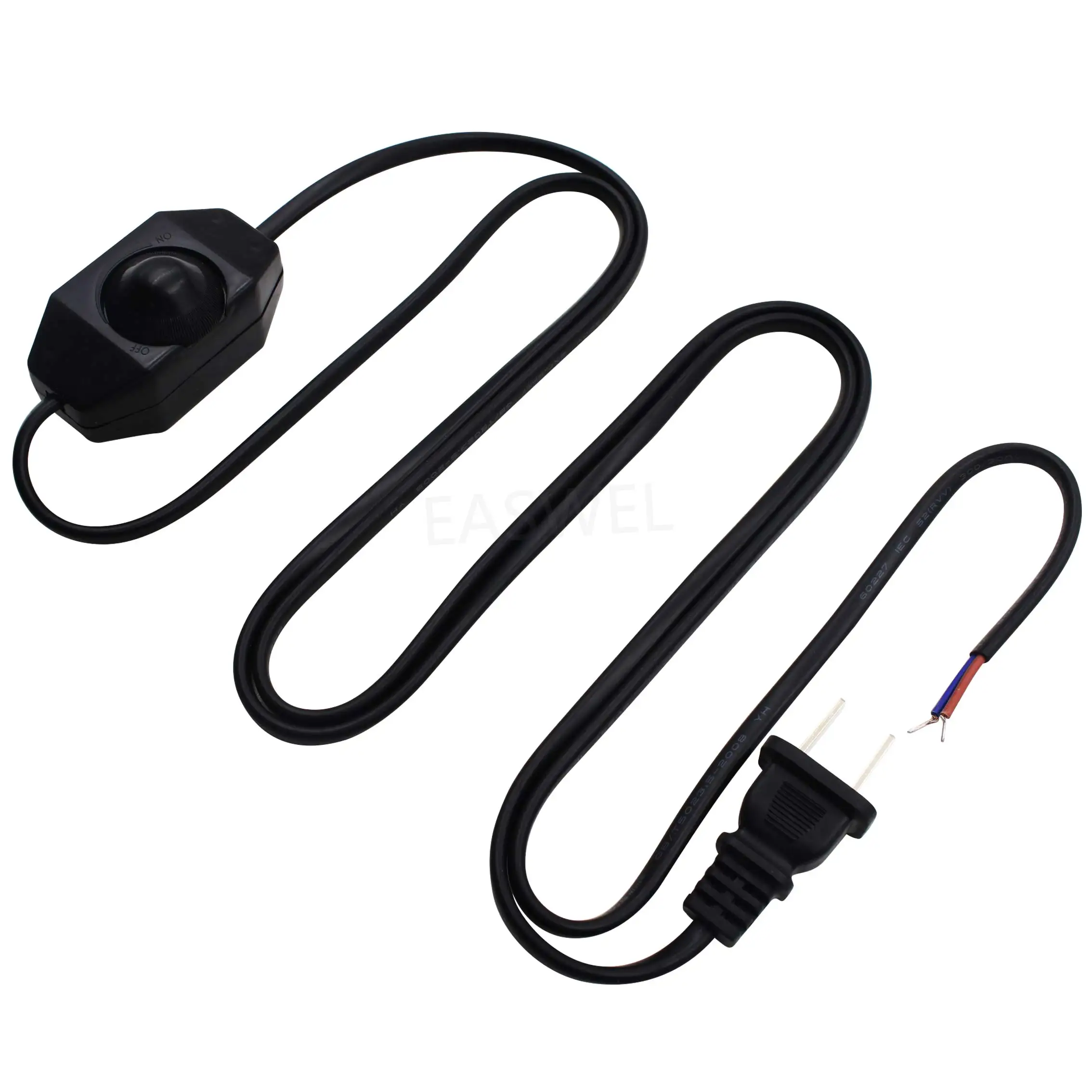 50 шт. черная лампа шнур питания с диммером AC 250 V/110 V US Plug Z2N8