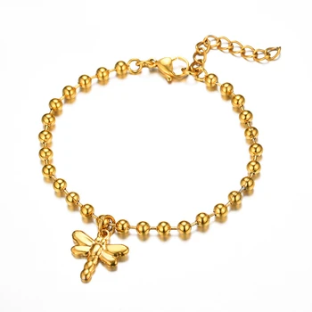 

New fashion Beaded bracelet for women Dragonfly pendant design Elegant beautiful Women girl Party Gifts