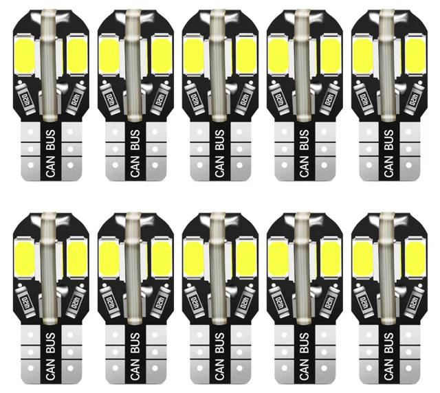 Phares - feux,--Ampoule LED pour intérieur de voiture, 10 pièces, T10, W5W  2825 194 168, blanc, pour Dacia duster logan sandero step - Cdiscount Auto