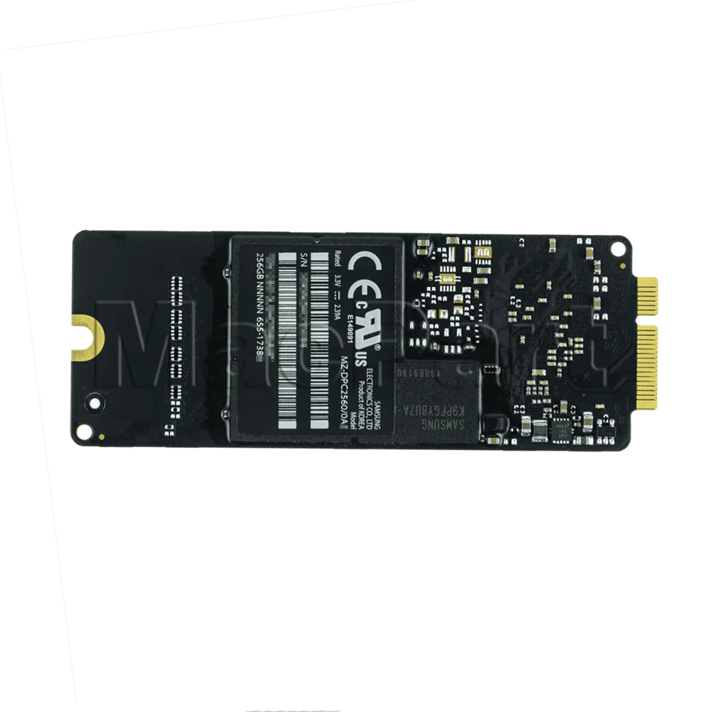 SSD 256 Go NVMe M.2 Pour MacBook Air/Pro (2013-2017) - Compatible A1465, A1502, A1398 - Vitesse Jusqu'à 2500 Mo/s - 6