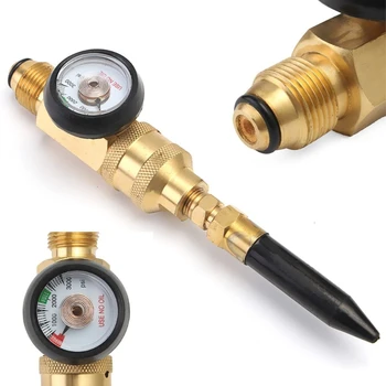 

NEW-Helium Tank Latex Balloon Inflator Regulator With Gauge For G5/8 Tank Va lve U90C