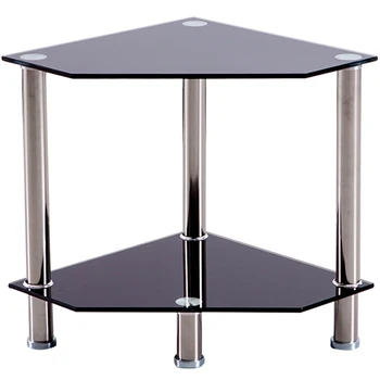 

Custom Corner Table Small Coffee Tempered Glass Modern Minimalist Low Sofa Side Living Room Triangle Si