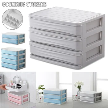 

Desktop Storage Box Cosmetic Makeup Organizer with Drawer Lipsticks Holder Plastic Sundry Storage Case Best Price