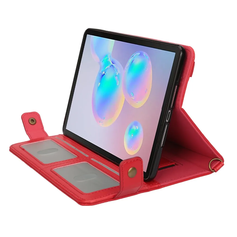 Для samsung T860 T865 чехол Tab S6 10,5 дюймов ремень через плечо сумка для переноски дизайнерский кожаный чехол держатель ручки для карточек модный бизнес