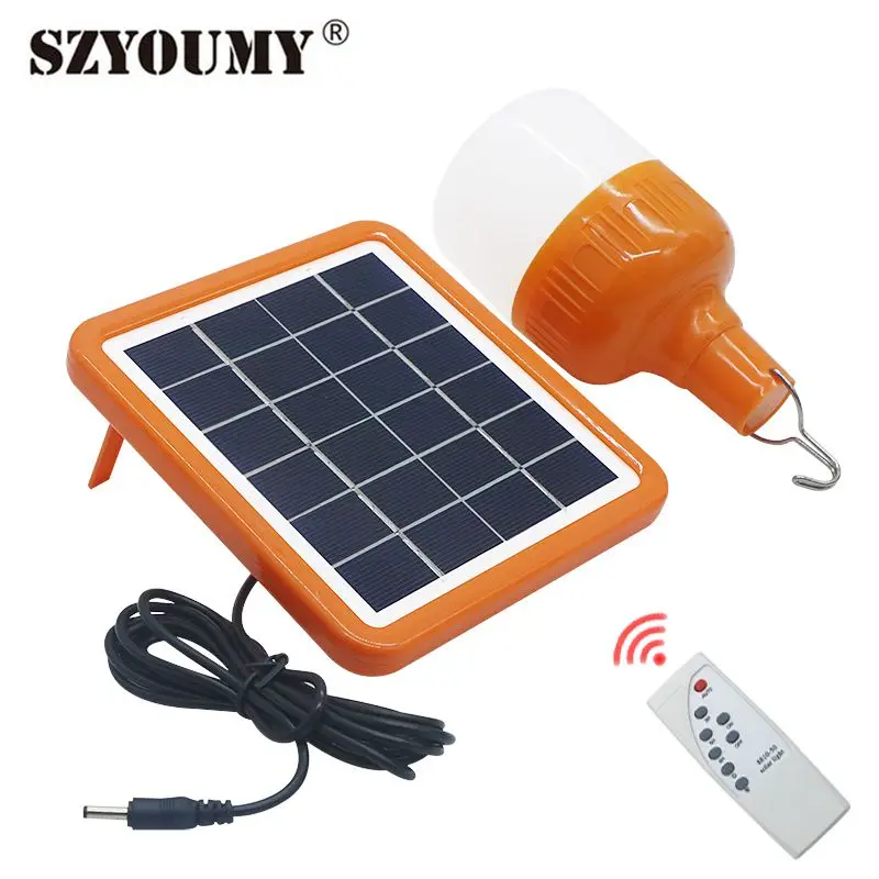 

SZYOUMY 20W 40W 60W Solar Emergency bulb Chargeable Solar lamp With Remote
