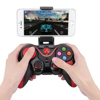 

Wireless Bluetooth Game Pad Mobile Controller Handle with Bracket Flexibility and Easy to Control Free Operation ABS