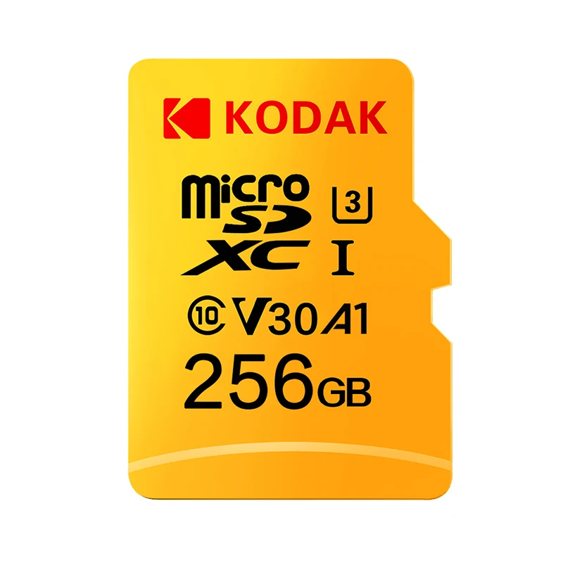 Карта памяти Kodak U3 V30 Class10 Micro SD SDXC SDHC карта TF флеш 512 ГБ 256 для хранения видео
