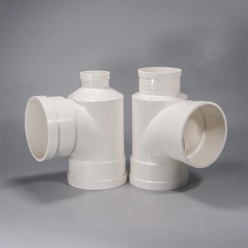 

PVC Bottles-Shape T-connector Drainage Pipe Fitting Variable Diameter Reducing Three-way Tee German Plastic Factory Price Wholes