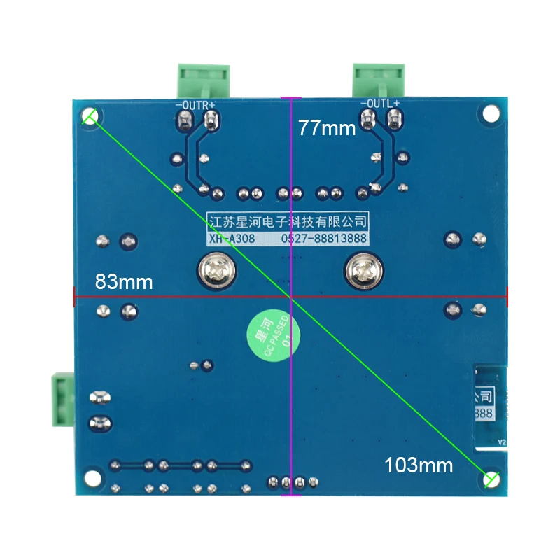 GHXAMP TPA3116D2 bluetooth усилитель плата класса D двухканальный полный штекер Xh-a308 Мощный bluetooth модуль 2*50 Вт