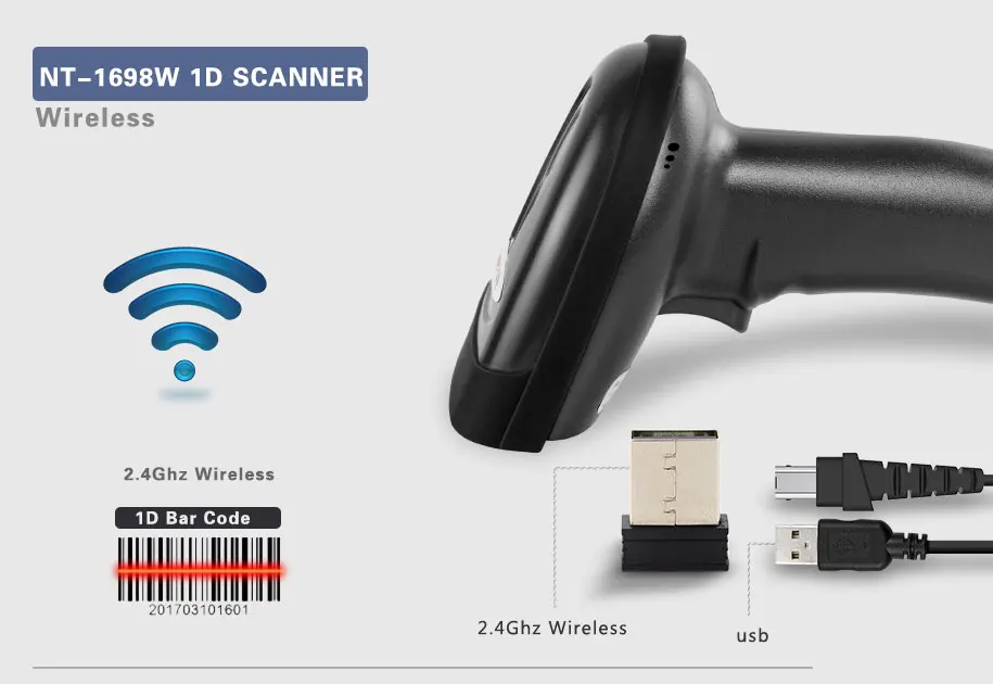 NETUM NT-1698W Ручной беспроводной сканер штрих-кода и NT-1228BL Bluetooth 1D/2D QR считыватель штрих-кода PDF417 для IOS Android IPAD