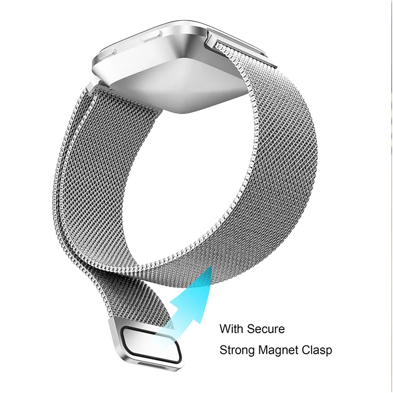 Браслет Fitbit Versa из нержавеющей стали качественный ремешок для часов