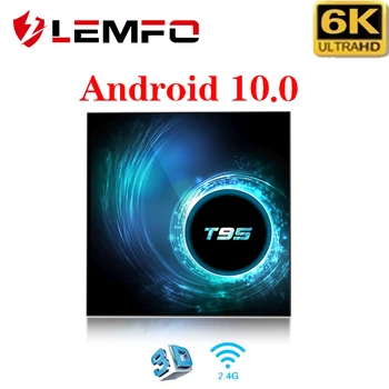 

2020 Android 10 TV Box T95 Smart TVBox Android Box Max 4GB RAM 64GB ROM Allwinner H616 Quad Core TV Box 4K Media player 2GB 16GB