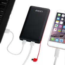 LESHP туфли на ультра-высоком 10000 мА/ч, Ёмкость 10 Вт легкий Портативный быстрой зарядки 4-Порты и разъёмы Мощность Bank зарядное устройство для Iphone для samsung