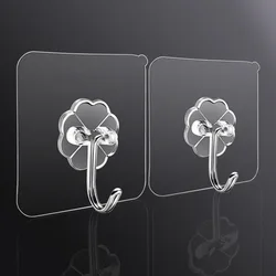 Perchas autoadhesivas transparentes para puerta y pared, ganchos de succión de carga pesada, ventosa para cocina y baño, 20 unidades, 6x6cm