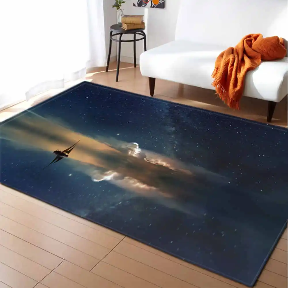 3D Galaxy Space Stars ковер для дома декоративные коврики фланелевые Нескользящие спальные коврики для столовой детские игровые ковры для гостиной - Цвет: No-2
