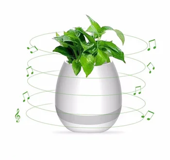 

Wireless Bluetooth Speaker Column Music Flowerpot Smart Finger Touch Multi-color LED Night Light MP3 Home Office Desk Decorative