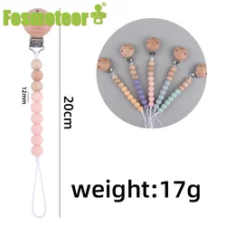 Fosmeteor – attache sucette en Silicone pour bébé, nouveau produit, Clip en hêtre, chaîne Anti coupure, perle de sucette, chaîne de dentition sûre 