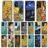 Coque souple en Silicone pour Huawei, compatible modèles P30, P40, P20 Pro, P10 Lite, P Smart 2022, 2022, Van Gogh, Starry Klimt Kiss ► Photo 1/6