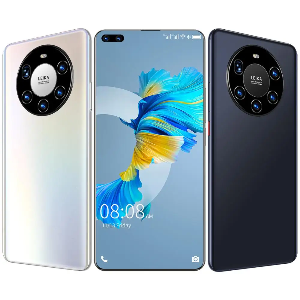 2021 New 7.3Inch Mate40 Pro+ Global Version Smartphone 12GB RAM 512GB ROM Cellphone 24+50MP 4G 5G Network 6000mAh Mobile Phone