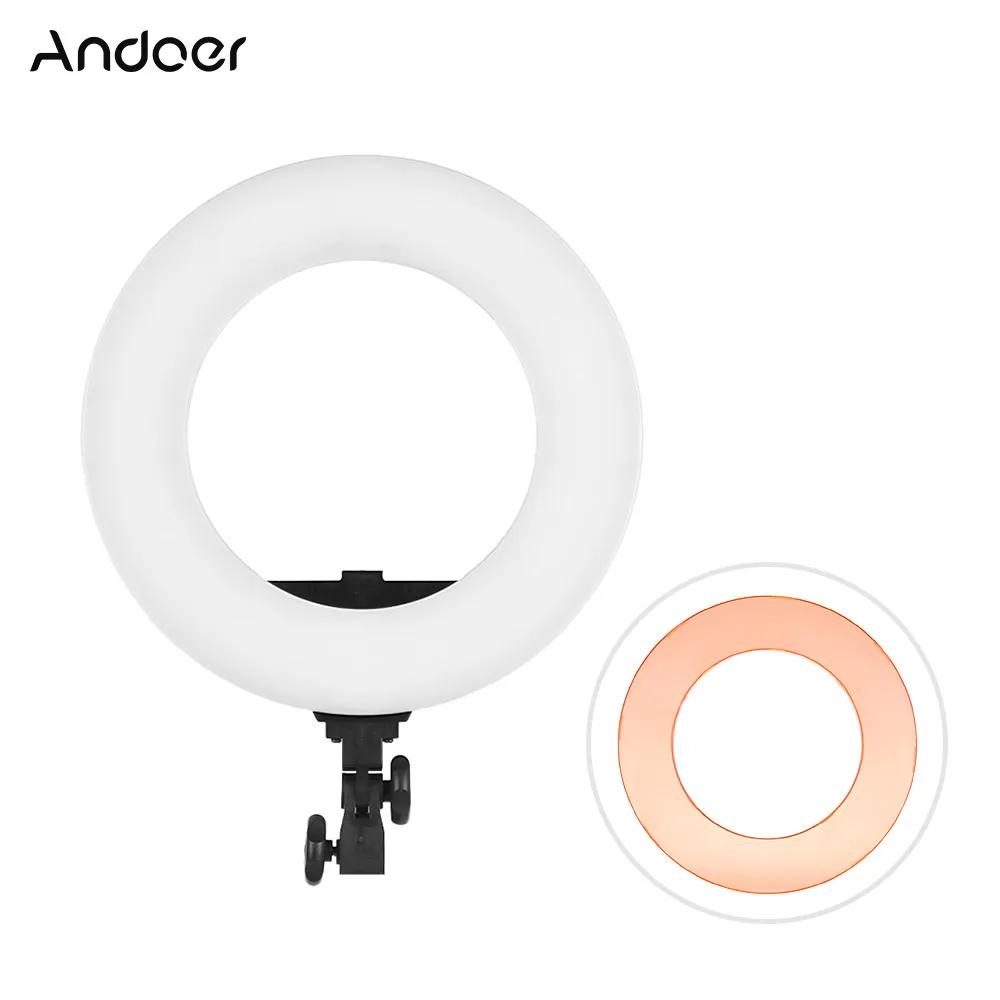 

Andoer HD-14D LED Video Light Photography Lighting Ringlight Camera Photo Studio Light Ring Selfie Light For Camera Smartphone