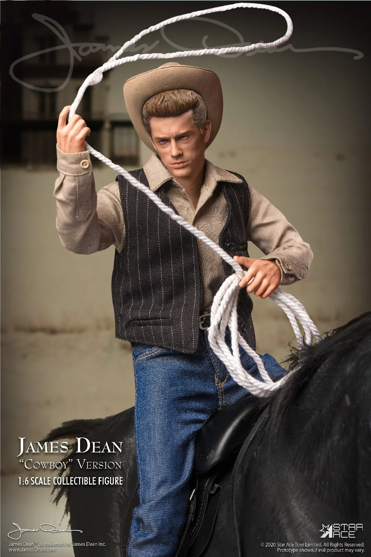 STAR ACE Toys SA0088C 1/6 James Dean "Cowboy" Horse Model for 12" Action Figure