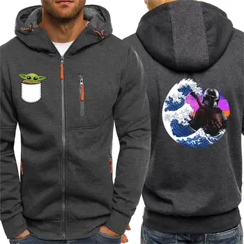 

Baby Yoda Streetwear Men Hoodies Casual Fashion Jackets New 2020 Spring Zipper Hooded The Mandalorian Sweatshirts