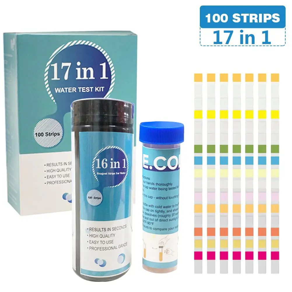 17 In 1 Water Test Strip For Checking Water Quality Test Aquarium Fish Tank Swimming Pool Drinking Quality Strip