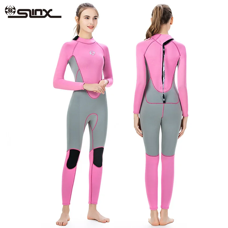 

SLINX2018 New Style One-piece Diving Suit Women's 3 Mm Diving Suit Thick Long Sleeve Warm Sun-resistant a Generation of Fat