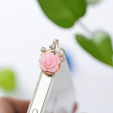 Цветочные Стразы, пылезащитный Разъем, мобильный телефон, пыленепроницаемый, вилка для iPhone, samsung, huawei, Xiaomi, наушники 3,5 мм