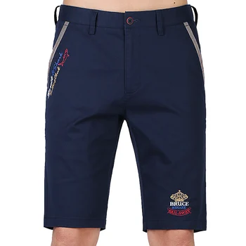 

Bruce Shark Men's Summer Cotton Shorts Casual Shorts Men Travel Male Casual Short Men Solid Color Fifth Pants Shorts Plus size