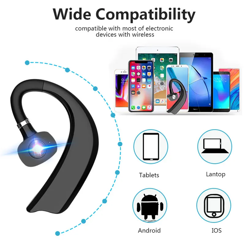 Bluetooth Headset Wireless Earphone Business earbud Handsfree Driving Earphones with Mic for iPhone samsung huawei xiaomi