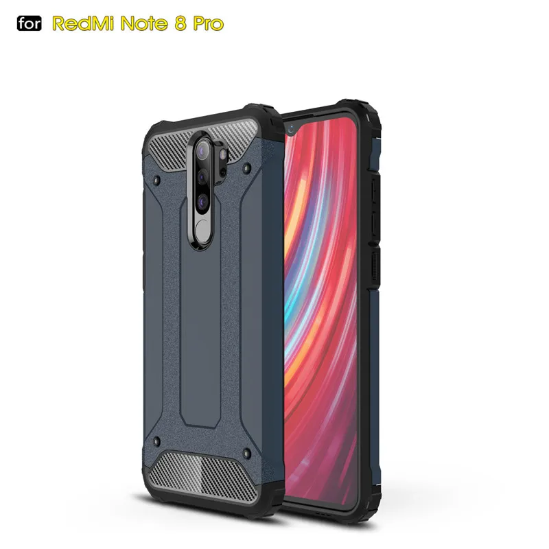 Прочный бронированный противоударный чехол бампер для Xiaomi Redmi Note 8 pro гибридный ПК