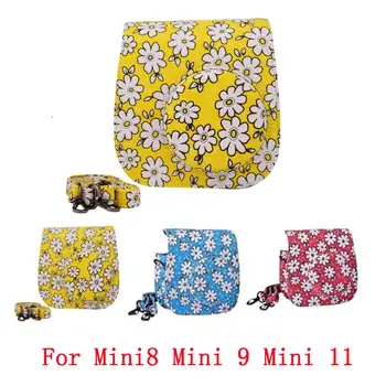 

Sun Flower Dandelion Case Fabric Pouch Camera Bags With Strap Protector Cover For Instax Mini 8 8+ Mini 9 Mini 11 Instant Camera