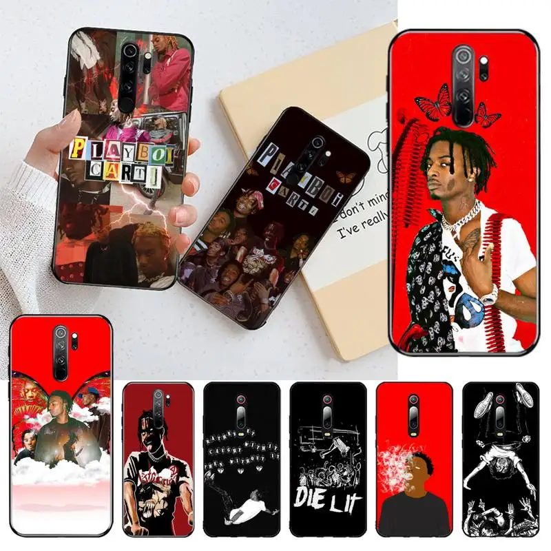 YJZFDYRM Rapper Playboi Carti черный мобильный телефон фотоэлемент для Redmi Note 9 8 8T 8A 7 6 6A Go Pro Max K20