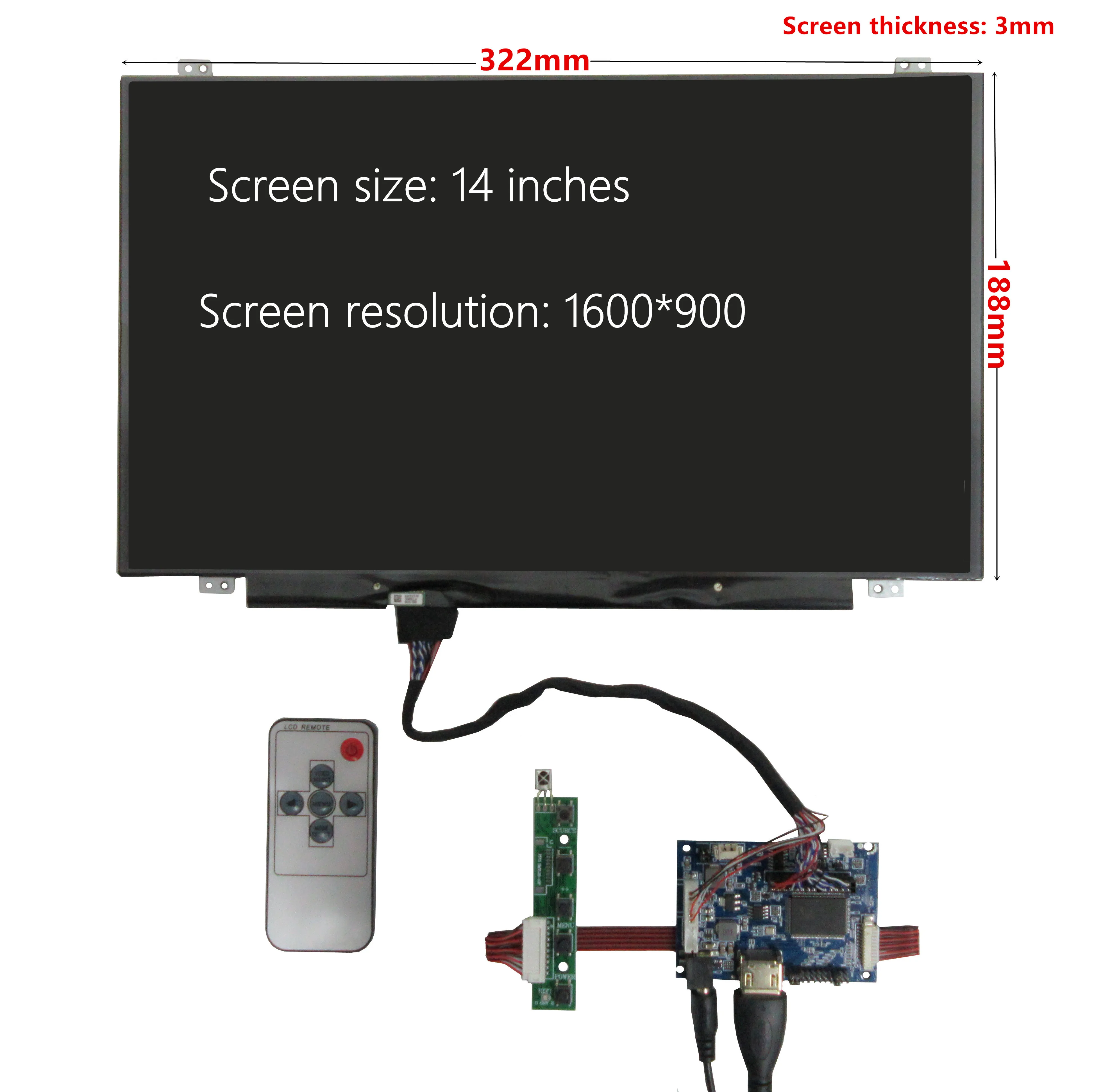 LCD   ̹ , ǻ  ȭ,  , HDMI ȣȯ, 14 ġ 1600*900 ȭ ÷
