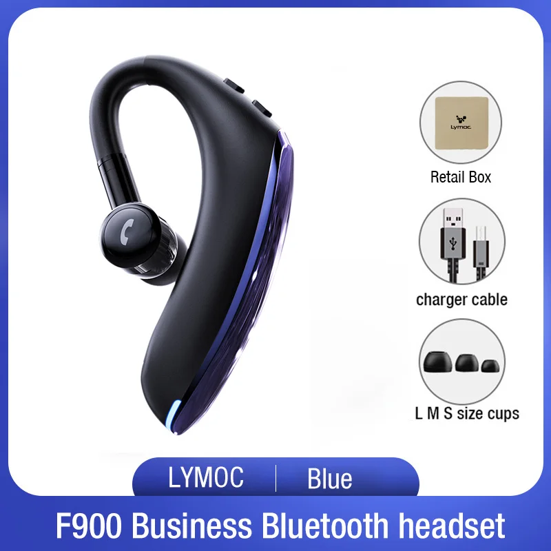 LYMOC Graphene 5,0 Bluetooth наушники беспроводные гарнитуры Nosice шумоподавление HD MIC Handsfree бизнес драйвер для iPhone Xiaomi - Color: Blue Package box