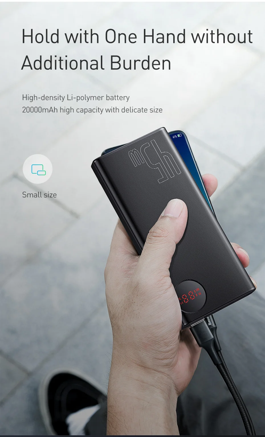 Baseus 20000 мАч Внешний аккумулятор Quick Charge 4,0 3,0 внешний аккумулятор USB PD Быстрая зарядка внешний аккумулятор портативное зарядное устройство для телефонов Xiao
