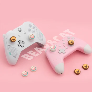 

Cute Cat Bear Thumb Grips For XBOX PS4 SWITCH PRO Controller Silicone Joystick Cap Thumbstick Case Gamepad Cover Shell Accessory