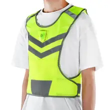Высокий светоотражающий жилет Быстросохнущий наружный жилет безопасности жилет для велоспорта унисекс рабочий ночной бег Уличный спорт одежда