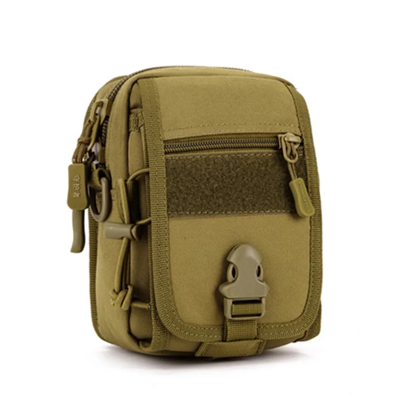 Khaki Тактическая поясная Сумка Molle Militray, маленький уличный Рюкзак-слинг, мужской рюкзак через плечо, водонепроницаемые армейские походные спортивные сумки - Цвет: Khaki