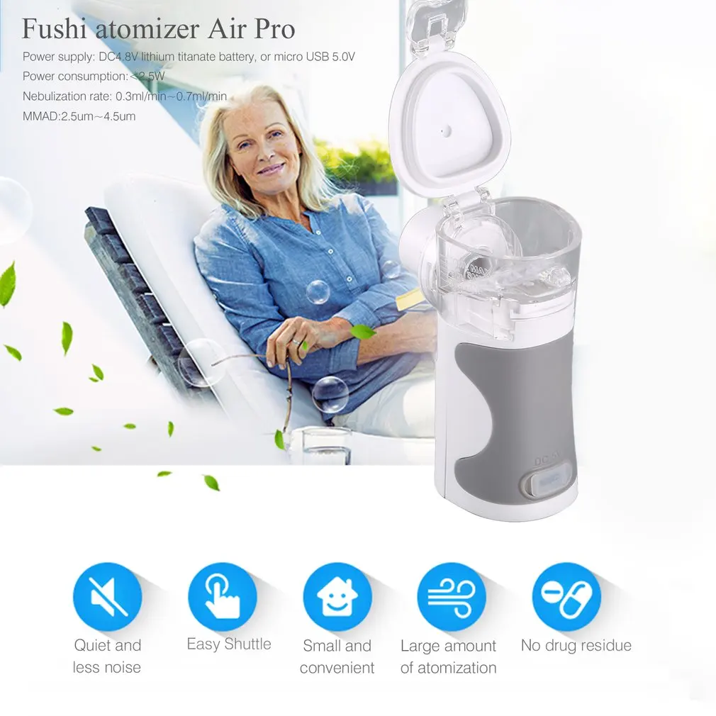 Usb зарядка Air pro 6 Nebulizer для детей взрослых Inalador Nebulizador Inalador Portatil USB медицинское оборудование Nebulizer