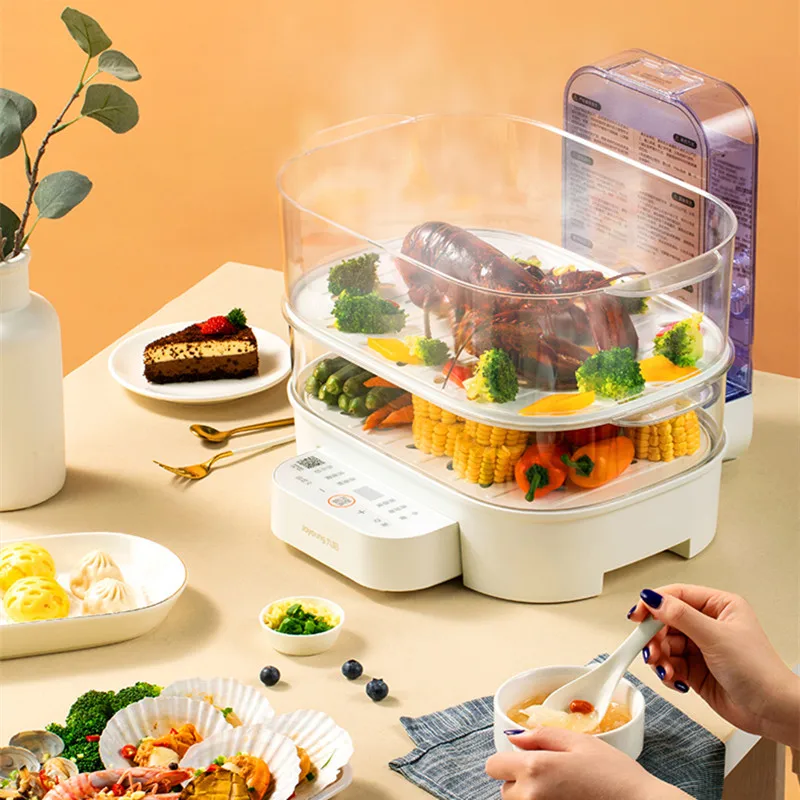 Jooyang Multi-functional Pot Cooking One Electric Pot Electric Steamer Steam Timing Steamer Can Be Folded 12.5L