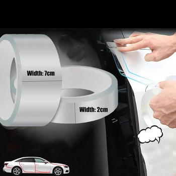 

Car-Styling Car Bumper Protector Stickers Anti Scratch Nano Tape Auto Trunk Sill Scuff Plates Protector Film Door accessories